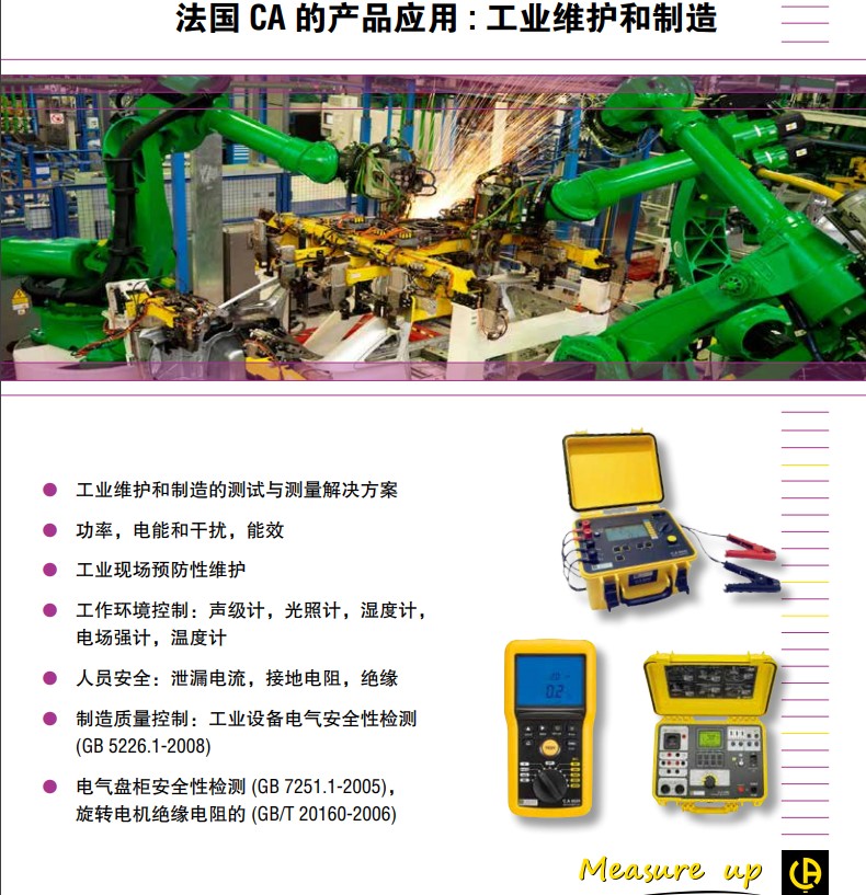 法***CA三相電能質(zhì)量分析儀C.A 8333在工業(yè)制造中的應用